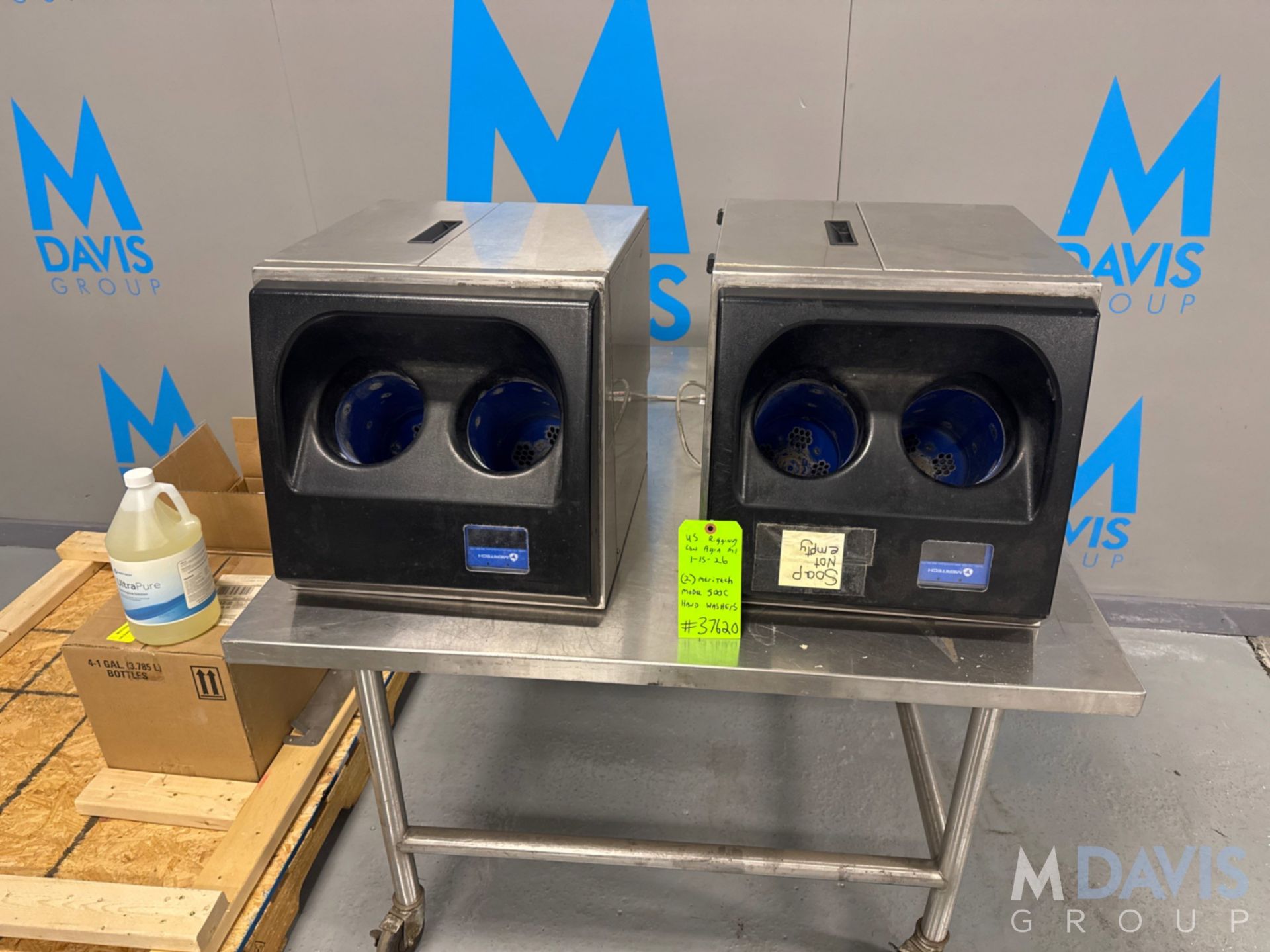 Meritech Hand Sign (2) Meritech 500C Hand Washers, Model 500C, S/N C01080 & C01081, 100 ...