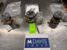 (3) New Badger Brass Meters
