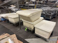 (5) PLASTIC STORAGE BINS