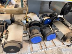 LOT OF ASSORTED 3-WAY 4 IN BALL VALVE