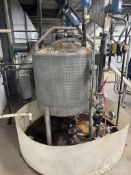 MUELLER 300 GAL. DIMPLE JACKETED VERTICAL S/S TANK