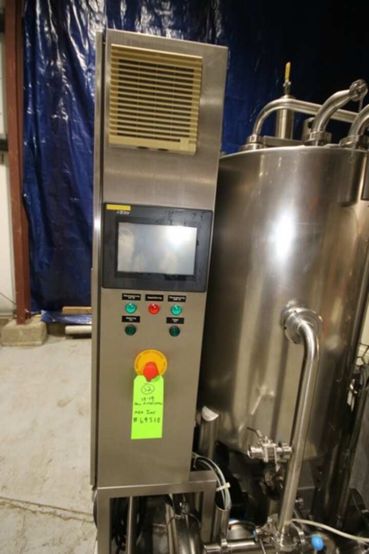 PALL S/S Filtration Skid, Model 3X400V+PE/50HZ, S/N 043623, with (4) 44" H x 5" W Filters, Aprox. - Image 10 of 18