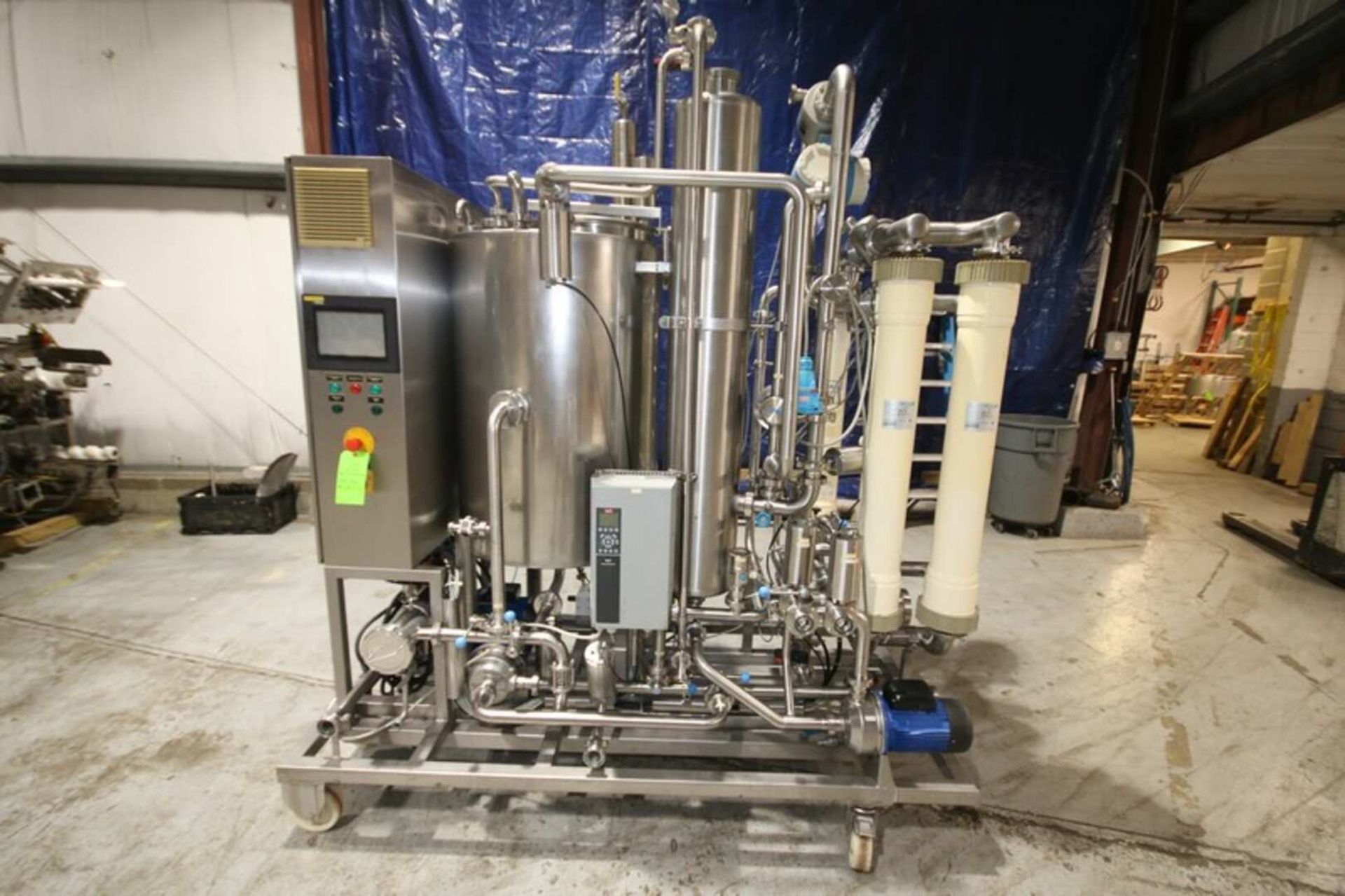 PALL S/S Filtration Skid, Model 3X400V+PE/50HZ, S/N 043623, with (4) 44" H x 5" W Filters, Aprox.