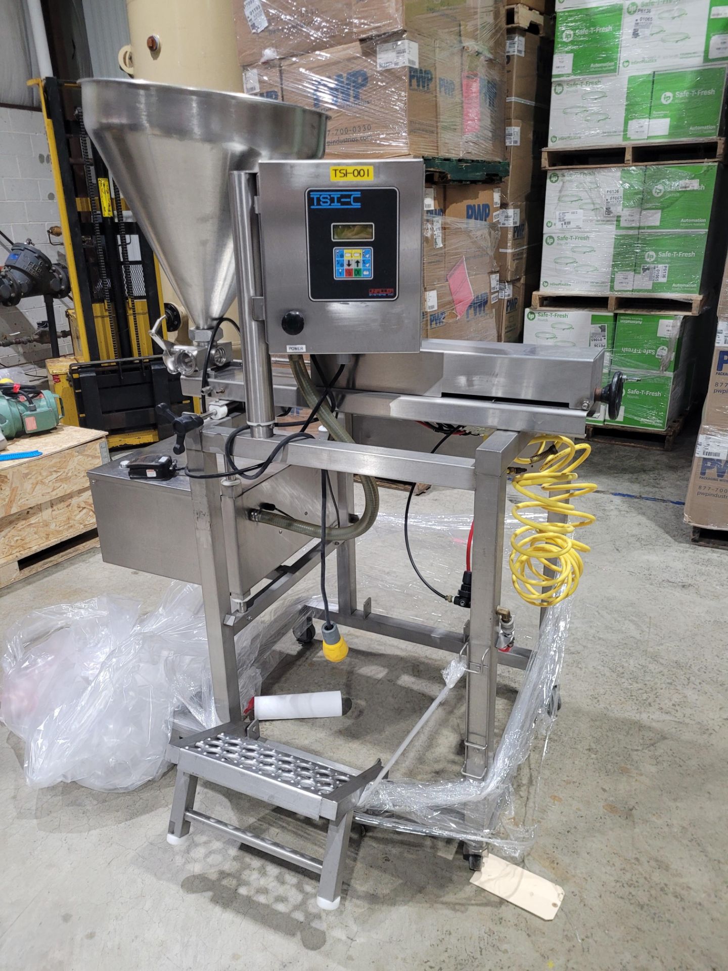 UniFiller Systems TSI-C Filler with Control Panel, Mounted on Portable Base (Palletizing & Loading