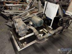 WAUKESHA POSITIVE DISPLACEMENT PUMP M/N 130, S/N 10919 SS, MOUNTED ON FRAME (RIGGING, LOADING,