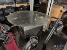 PREFERRED PACKAGING 4 FT. DIA. S/S ACCUMULATION CONVEYOR MOUNTED ON S/S FRAME (LOCATED IN PHOENIX,