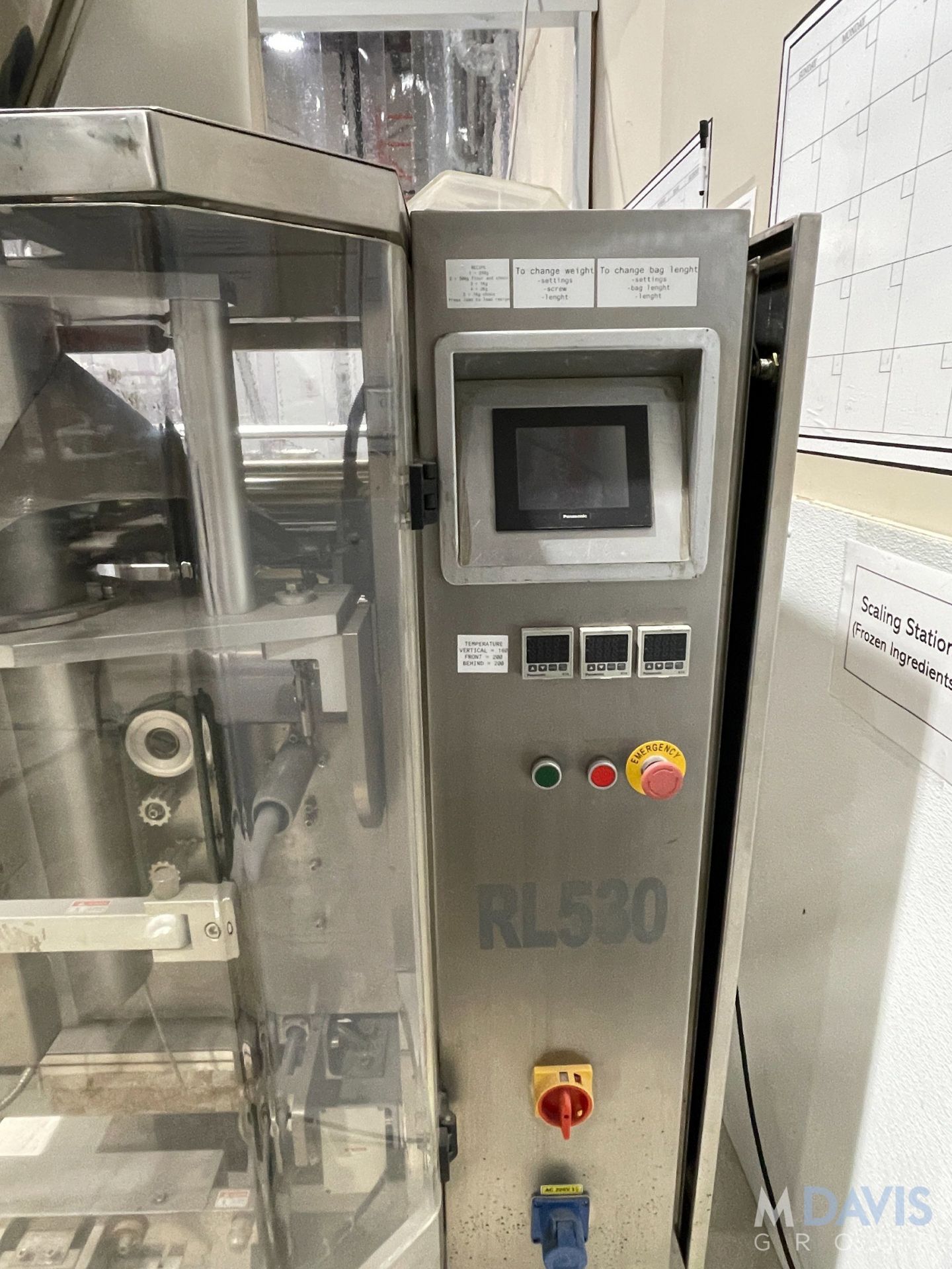 Rui Packing Vertical Form, Fill and Seal Machine, Model RL530, 208 V, 3 Phase with Auger (Located - Image 5 of 6