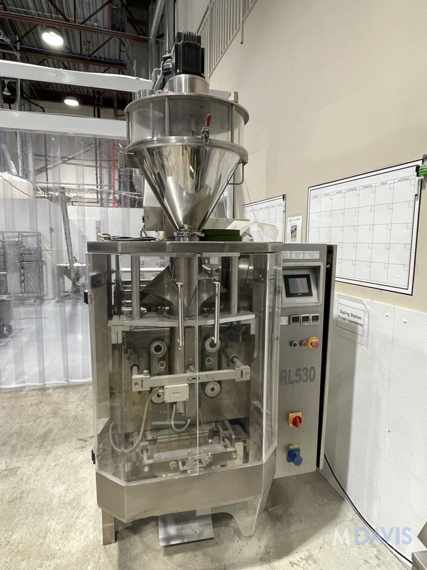 Rui Packing Vertical Form, Fill and Seal Machine, Model RL530, 208 V, 3 Phase with Auger (Located