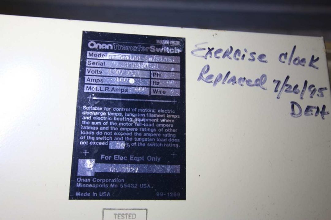 Onan 20 Standby Generator Set, Model 20.OES-15R/2571B, SN H830672409, with Ford 4 Cylinder 2.3 L - Image 17 of 17