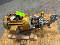 AMPCO 20 HP S/S CENTRIFUGAL PUMP, MODEL AC218MDG25T-E, S/N CC-20917-1-2, WITH 3 X 1.5 CT S/S