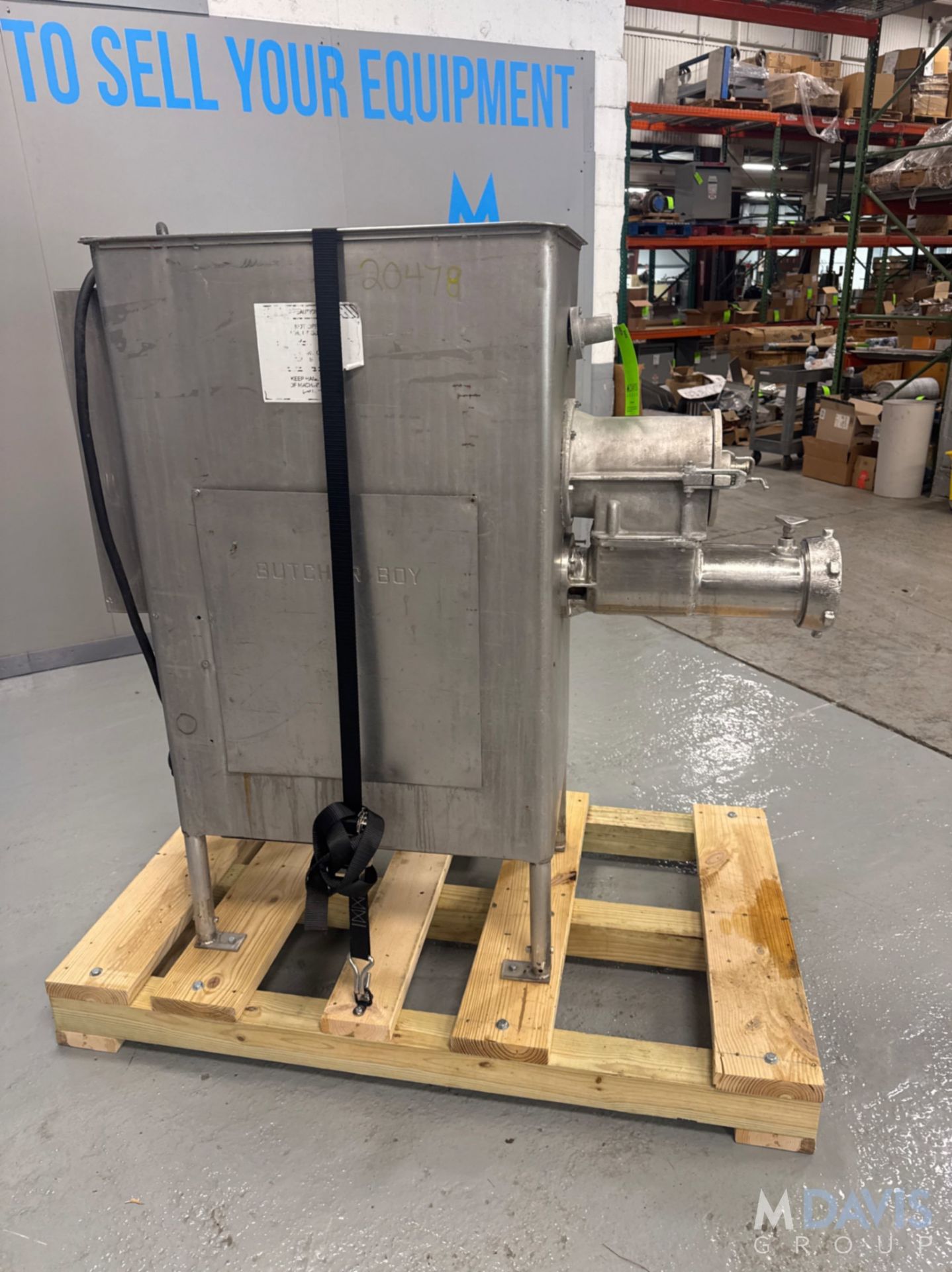 Butcher Boy S/S Meat Grinder, Model AU52.F, SN 483, 15 hp, 460V, (Note: Machine is Professionally - Image 2 of 10