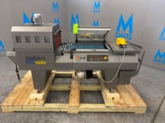 MINIPACK MEDIA MATIC L-BAR SEALER / SHRINK TUNNEL, MODEL MEDIA, S/N 1803260, WITH 17 3/4 W X 10 H