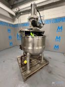 GROEN 100 GAL. JACKETED S/S KETTLE, MODEL NEM 100, BN 35224, WITH DUAL MOTION AGITATOR WITH (2)