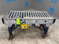 EASI 5 FT L X 19 W POWER ROLLER CONVEYOR, S/N 2020246, APROX. 32 H, WITH LEESON 1 HP / 1140 RPM