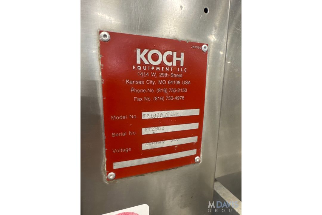 Koch Auto Tray Sealer, Model FP1000/Tank, S/N FP2962, with 16 W Conveyor, 11 x 9 Sealing Mold, - Image 13 of 15