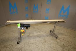 Ross 100 L x 6 W x 32 H S/S Portable Power Belt Conveyor, Model VSC68, SN 422, 110V, (2015 mfg), (