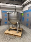 GROEN 300 GAL. S/S KETTLE, TA 300 SP, S/N 82840, WITH BOTTOM S/S AIR VALVE, WITH APROX. 4 CLAMP TYPE
