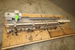 7 ft L Conveyor Section with 5 W Plastic Chain, Partially Plexiglass Enclosed with Air Blow