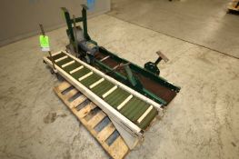 Lot of (2) Belt Conveyors, (1) 76 L with 9 1/2 W Belt & (1) Rapistan 80 L with 8 W Belt, Both with