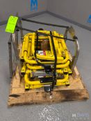 (13) Yellow, Edgehalt & Cotterman Assorted Ladder Safety Gates, Most 22 H to 32 L with Adjustable