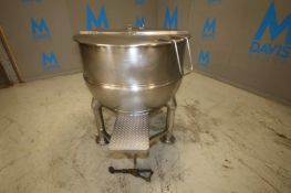 Groen 150 Gallon Jacketed S/S Kettle, Model FT-150 SN 81076-2, with Hinged Lid, 3