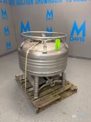 Stocklin / Muller Aprox. 80 Gal. S/S Tank, Dome Top Cone Bottom, with Removable Top, 5 Threaded