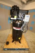 Sanborn 5 hp Recip. Air Compressor,, Model 53-22-80V, with Vertical Tank, 230/460V, (Note: Coil &