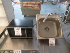 LOT including INSIGNIA microwave oven and sink