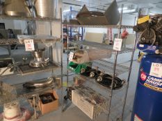 Stainless steel shelving on wheels approx. 48"w x 18"d x 77"h