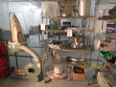Stainless steel shelving on wheels approx. 48"w x 18"d x 77"h
