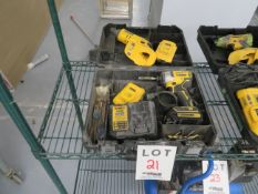 LOT including (2) DEWALT drills and (1) charger, battery
