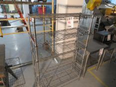 Stainless steel shelving approx. 36"w x 12"d x 55"h