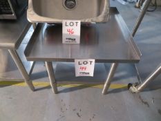 Stainless steel table approx. 24"w x 24"d x 21"h