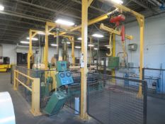 DIETZCO slitter rewinder machine, 75" wide, Model : AA, #19775 with LANGSTON back side