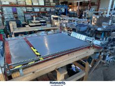 47" x 58" custom vibratory can drop table system