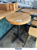 28" Dia X 42" tall wood top table