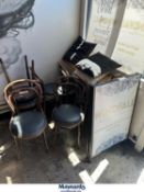 (10) wood frame chairs