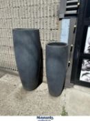 (3) planters outside