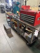 (3) Carts with Assorted Hardware and Toolboxes