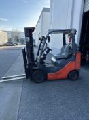 5,000lb Toyota 8FGCU25 Forklift, LPG, Cushion Tire, Triple Mast, 8221 Hrs. *Late Delivery*