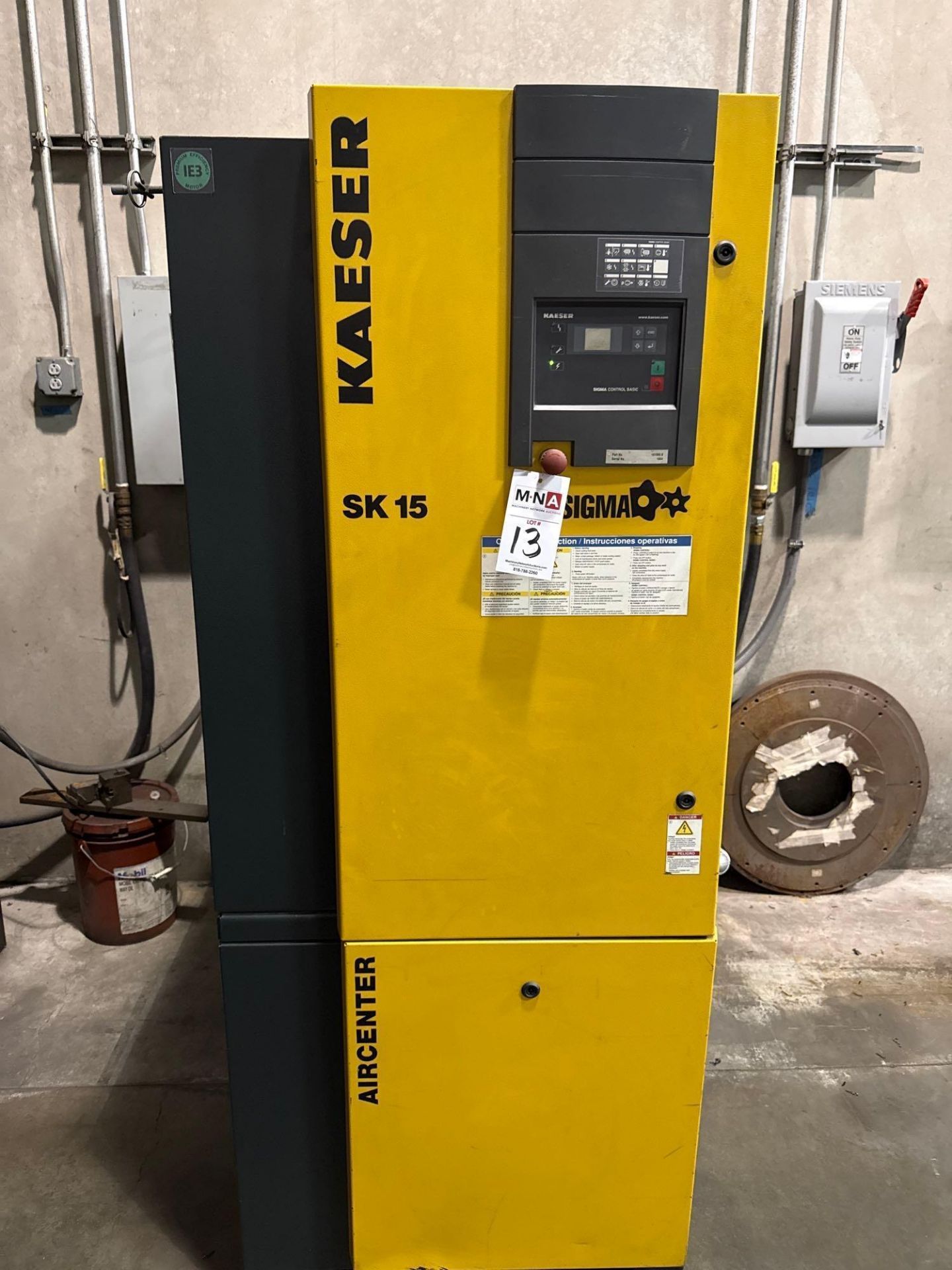 15HP Kaeser SK-15 Air Center Rotary Screw Air Compressor, New 2014