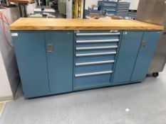 6 Drawer 2 Cabinet Maple Top Lista Work Bench