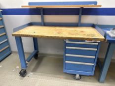 4 Drawer Maple Top Lista Mobile Work Bench
