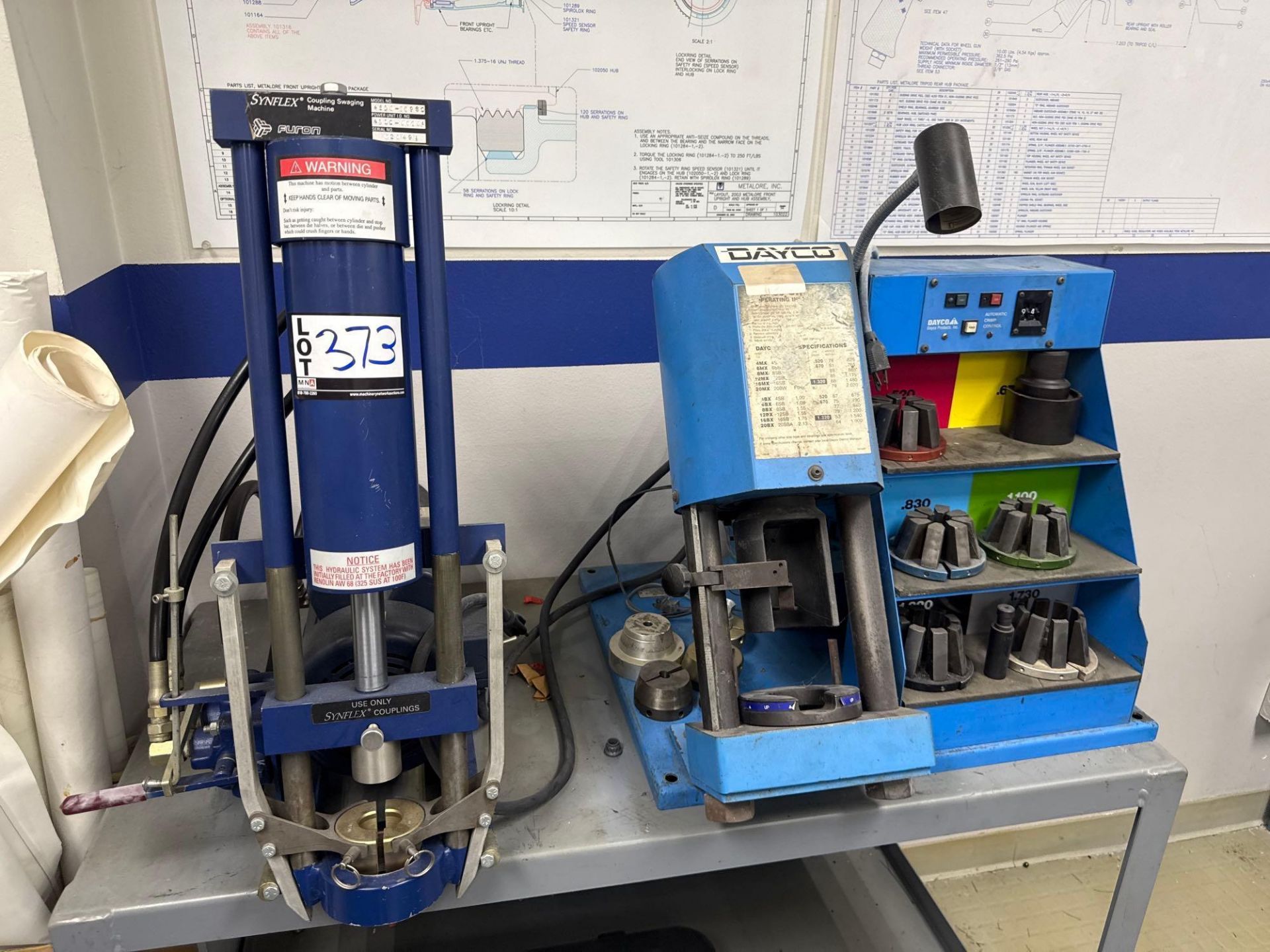 Dayco Hydraulic Hose Crimper and Synflex Coupling Swaging Machine