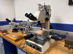 Nikon Measurescope MM-22 Microscope with Dyna Lite 150 Fiber Optic Power Supply