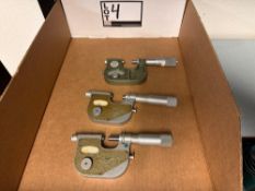 (3) Assorted Indicating Outside Micrometers