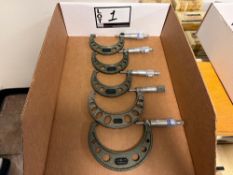 (5) Assorted Outside Micrometers