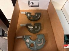 (3) Assorted Mitutoyo Indicating Outside Micrometers
