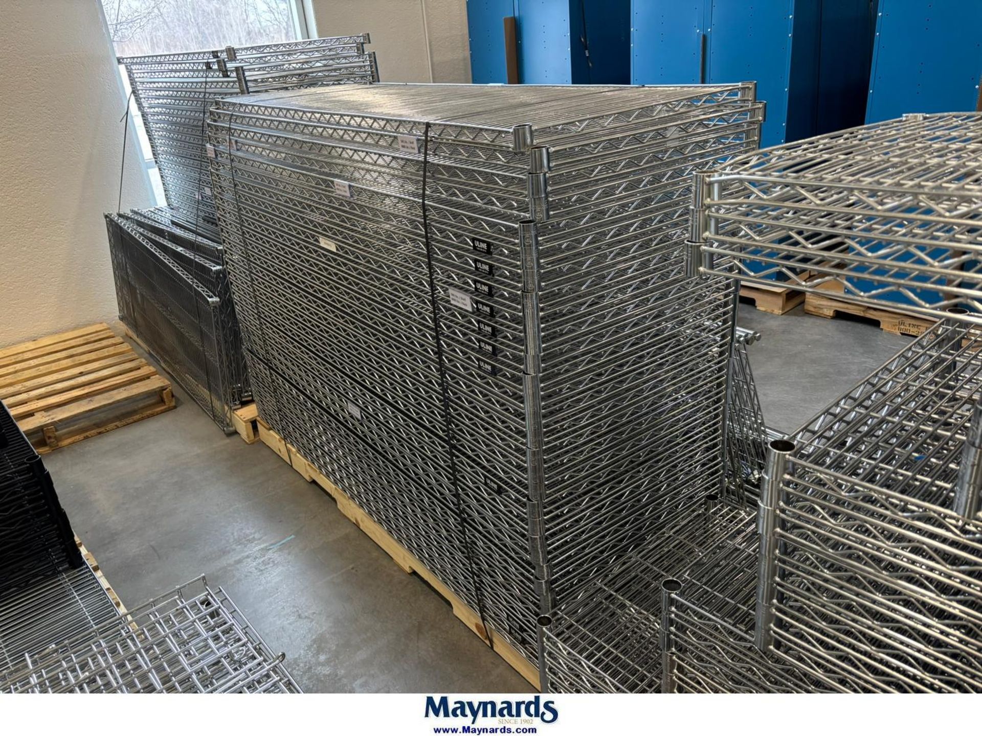 Large Lot of Assorted Wire Racking Components Including, (81) 24