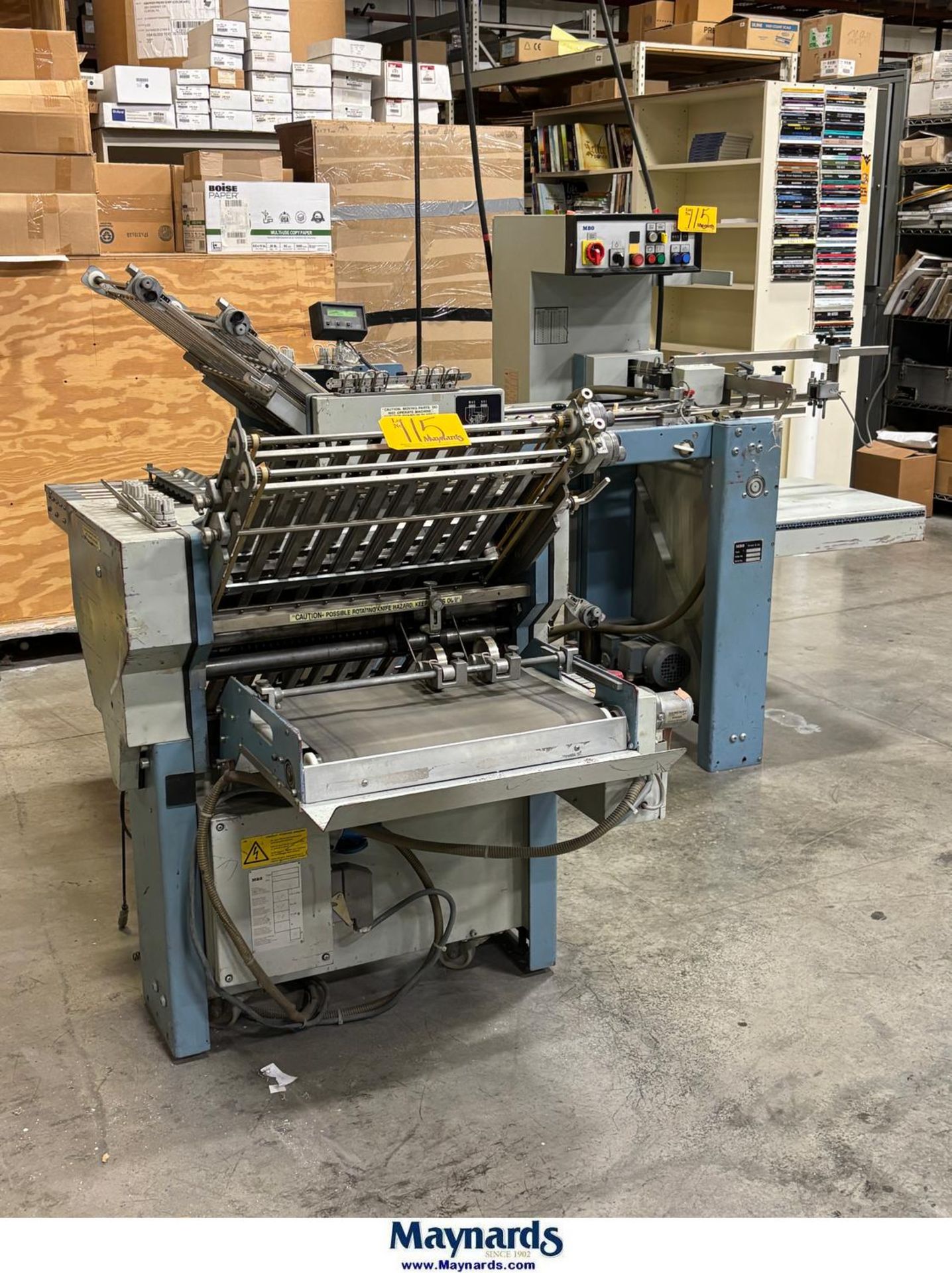 MBO Type T46-P Paper Folder Machine Equipped w/ (1) MBO T46-2-46/4 ...